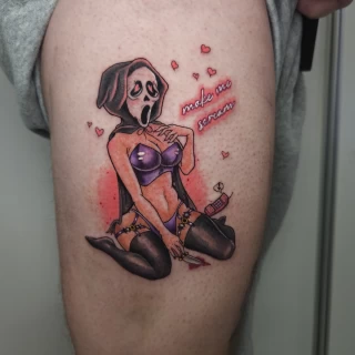 Marta guest artist geek color tattoo - The Black Hat Tattoo