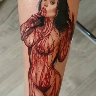 Srdjan Guest Artist realism - The Black Hat Tattoo