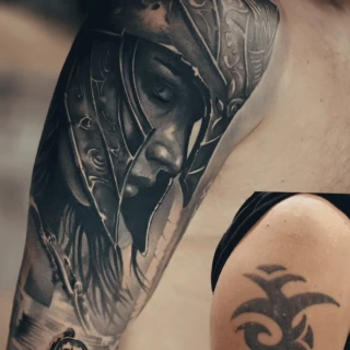 Srdjan Guest Artist realism - The Black Hat Tattoo