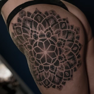 Mandala epaule - Tatouage Ornemental - Black Hat Tattoo Nice  - tatouage Nice - The Black Hat Tattoo