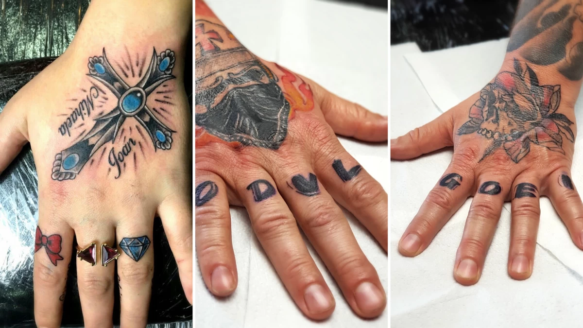 Hands and Fingers Tattoos - Black Hat Tattoo Nice 3