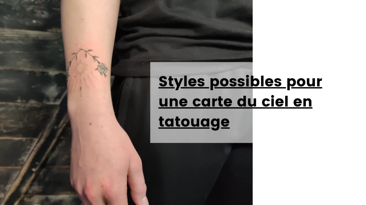 Styles possibles pour une carte du ciel en tatouage
