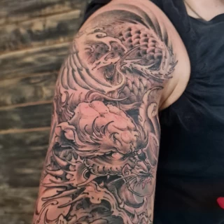 Sergy - Artiste résident - Black Hat Nice - Réalisme - The Black Hat Tattoo