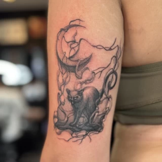 Galilea - artiste résidente - Black Hat Dublin - cybersigilism - The Black Hat Tattoo