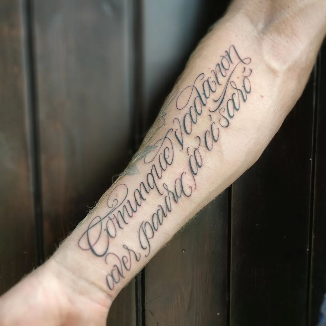 COMUNQUE VADA NON AVER PAURA IO CI SARO_ - The Black Hat Tattoo