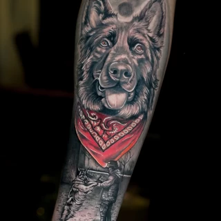 Dian guest tatouage réaliste couleur - The Black Hat Tattoo