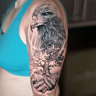 Srdjan Guest Artist realism - The Black Hat Tattoo