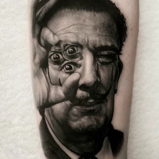 Miran - guest artist - realism - presentation post - black and grey - Black Hat Dublin - 2025 (2) - The Black Hat Tattoo