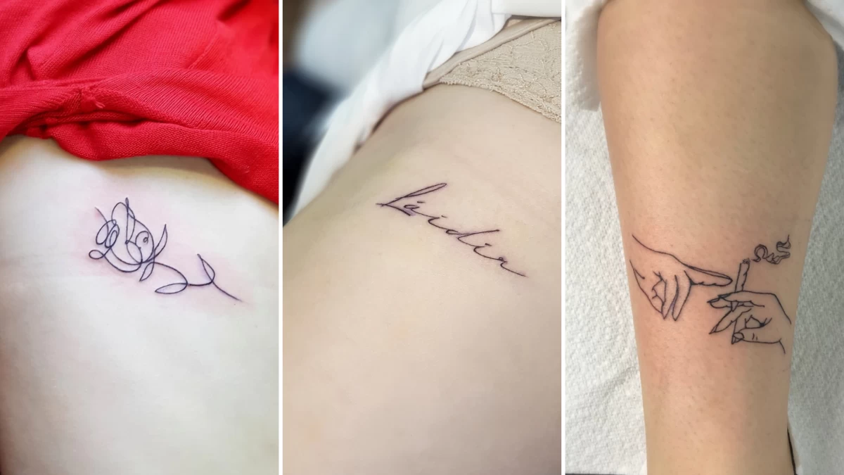 Fine Lines & Line Work Tattoos - Black Hat Tattoo Nice 6