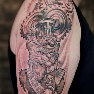 Sergy - Artiste résident - Black Hat Nice - Réalisme - The Black Hat Tattoo