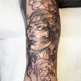 Sergy - Artiste résident - Black Hat Nice - Réalisme - The Black Hat Tattoo