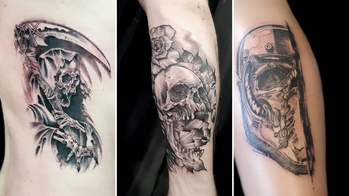 Skull Tattoo - Black Hat Tattoo Nice 7