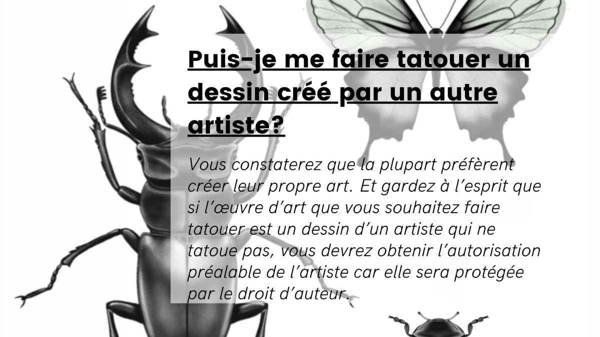 Puis-je me faire tatouer un dessin créé par un autre artiste