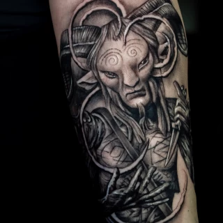 Nicolás - artiste résident - Black Hat Dublin - réalisme - The Black Hat Tattoo