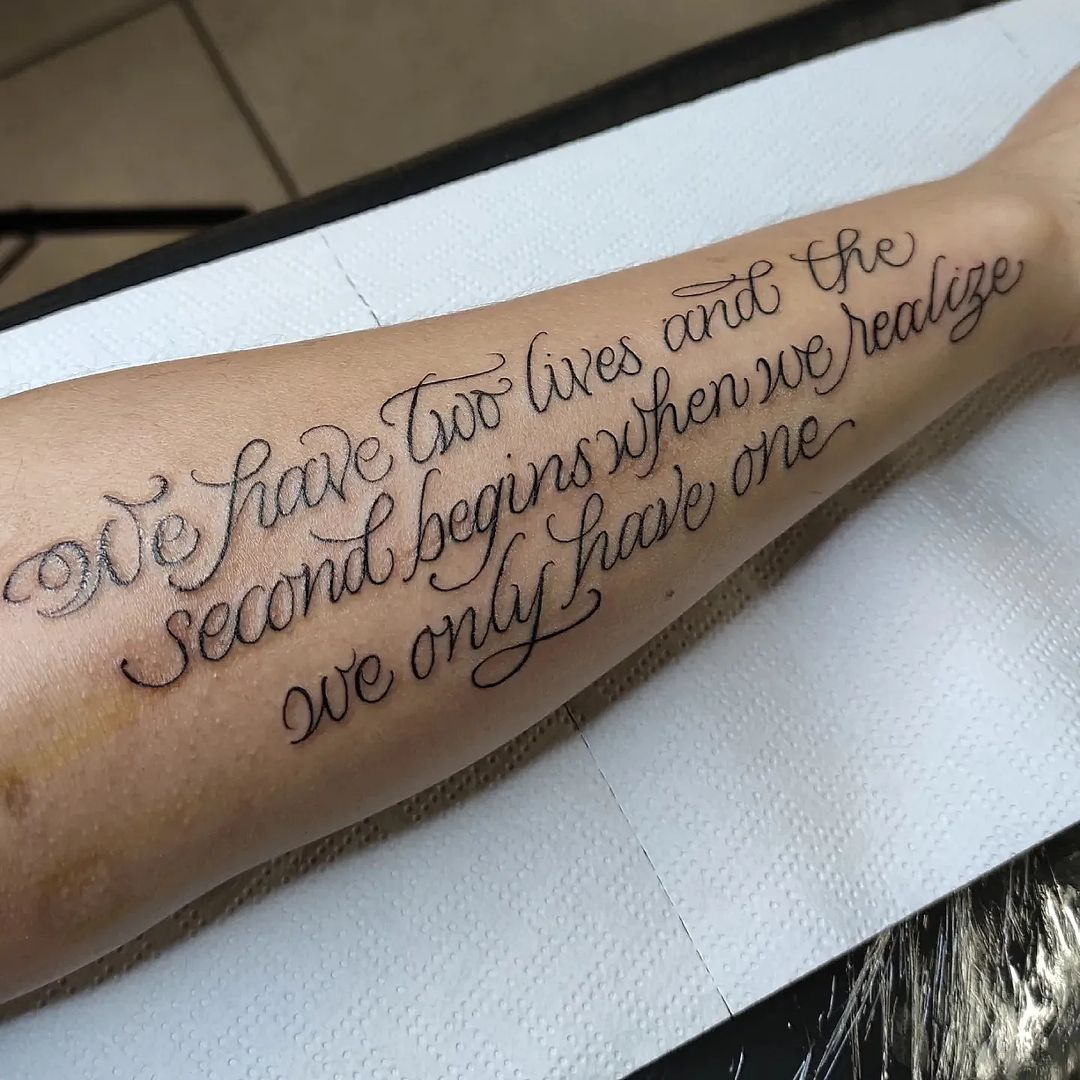 WE HAVE TWO LIFE - The Black Hat Tattoo