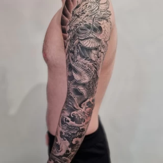 Sergy - Artiste résident - Black Hat Nice - Réalisme - The Black Hat Tattoo