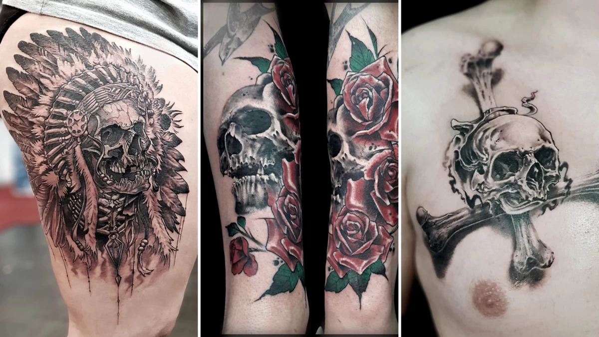 Skull Tattoo - Black Hat Tattoo Nice 6