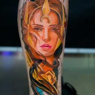 Dian guest tatouage réaliste couleur - The Black Hat Tattoo