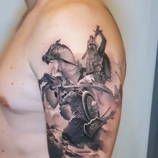 Srdjan Guest Artist realism - The Black Hat Tattoo