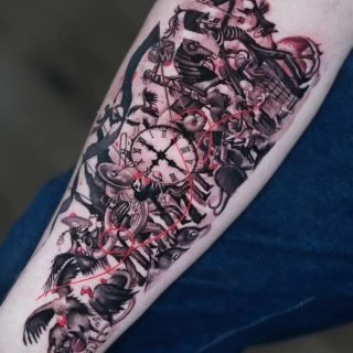 Nicolás - artiste résident - Black Hat Dublin - réalisme - The Black Hat Tattoo