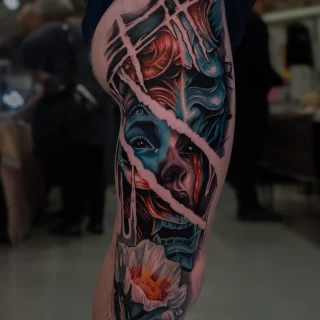 Nicolás - artiste résident - Black Hat Dublin - réalisme - The Black Hat Tattoo