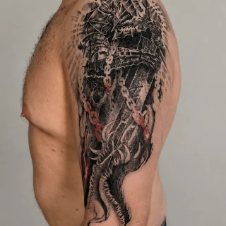 Sergy - Artiste résident - Black Hat Nice - Réalisme - The Black Hat Tattoo