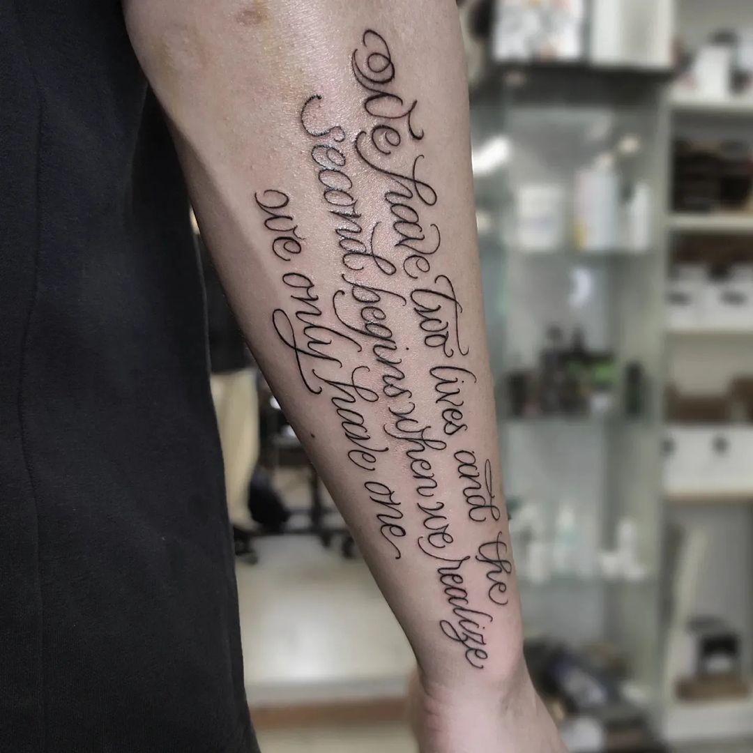 WE HAVE TWO LIFE (2) - The Black Hat Tattoo