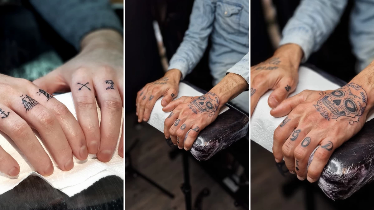 Hands and Fingers Tattoos - Black Hat Tattoo Nice 1