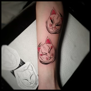 Masque de chat - Tatouage Chat - Black Hat Tattoo Nice- tatouage Nice - The Black Hat Tattoo