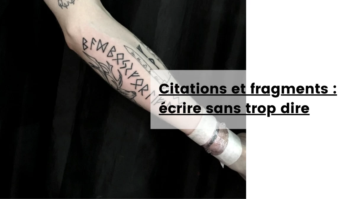 Citations et fragments _ écrire sans trop dire- Tatouage Nice - Black Hat Tattoo Nice