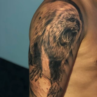 Monkey - The Black Hat Tattoo