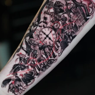 Nicolás - artiste résident - Black Hat Dublin - réalisme - The Black Hat Tattoo
