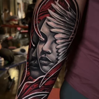 Nicolás - artiste résident - Black Hat Dublin - réalisme - The Black Hat Tattoo