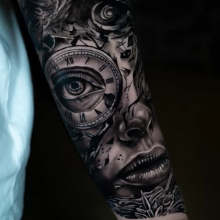 Dian guest tatouage réaliste couleur - The Black Hat Tattoo